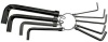 Набор ключей имбусовых TORX 9 шт, оксидированные, на кольце SPARTA