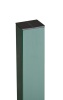 Столб квадратный, 2000 мм, 60*60 мм зеленый с заглушкой